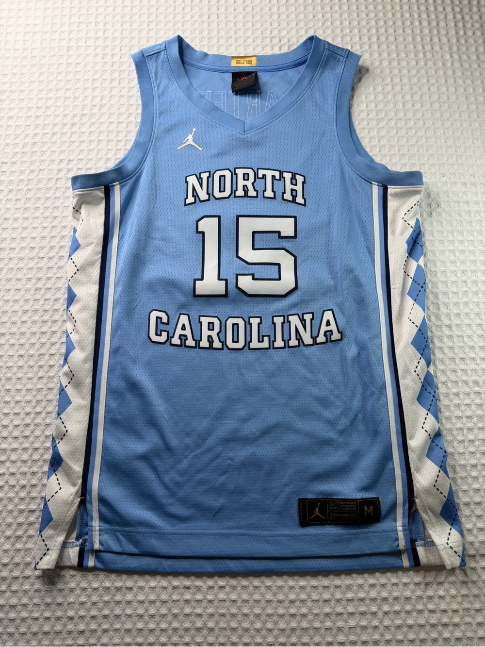 Jordan North Carolina Tar Heels Vince Carter #15 Jersey Size M UNC Blue(379)
